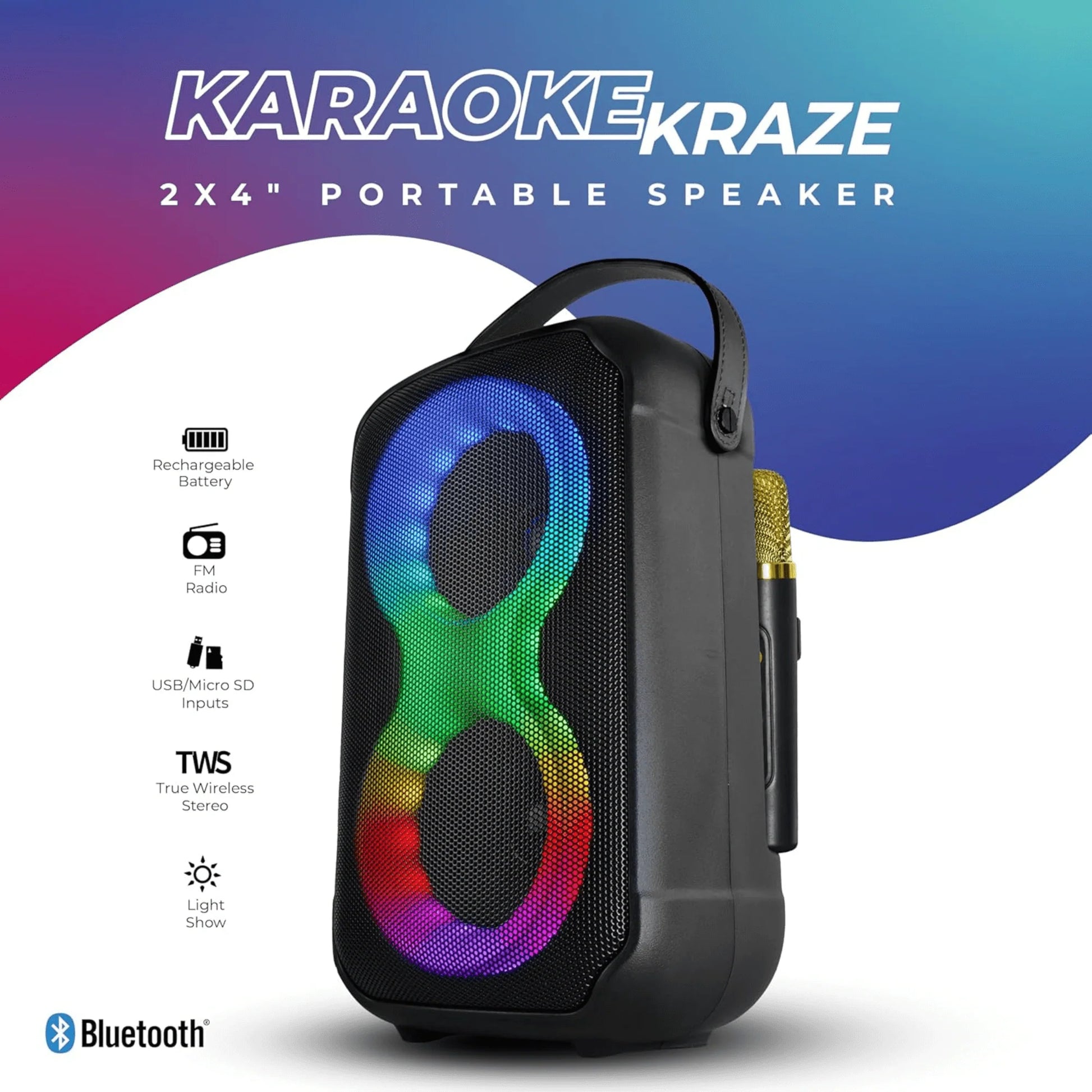 Unleash the Fun with IQ Sound Karaoke Kraze: Your Ultimate 2X 4-Inch Portable Bluetooth Speaker! π€πΆ