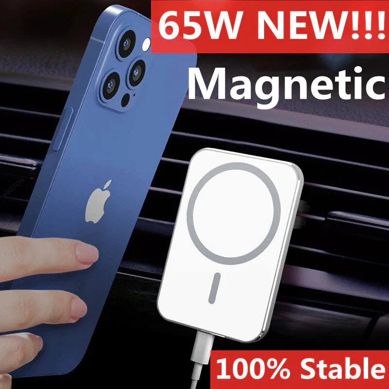 Rev up your drive with our 65W Magnetic Wireless Car Charger! 🚗⚡️ Perfect for iPhone 14/13/12 Pro Max - fast charging on the go! #CarGadgets #WirelessCharging #iPhoneAccessories