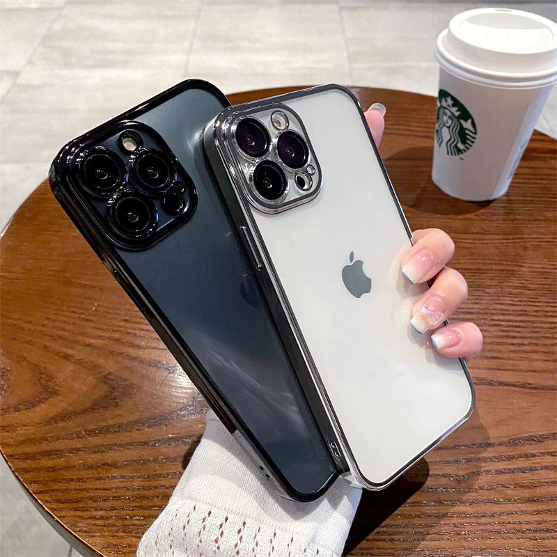 Elevate Your Style with Our Luxury Plating Clear Phone Case for iPhone 12-14 Pro Max Mini! 💎📱 #PhoneCase #LuxuryStyle #iPhoneAccessories