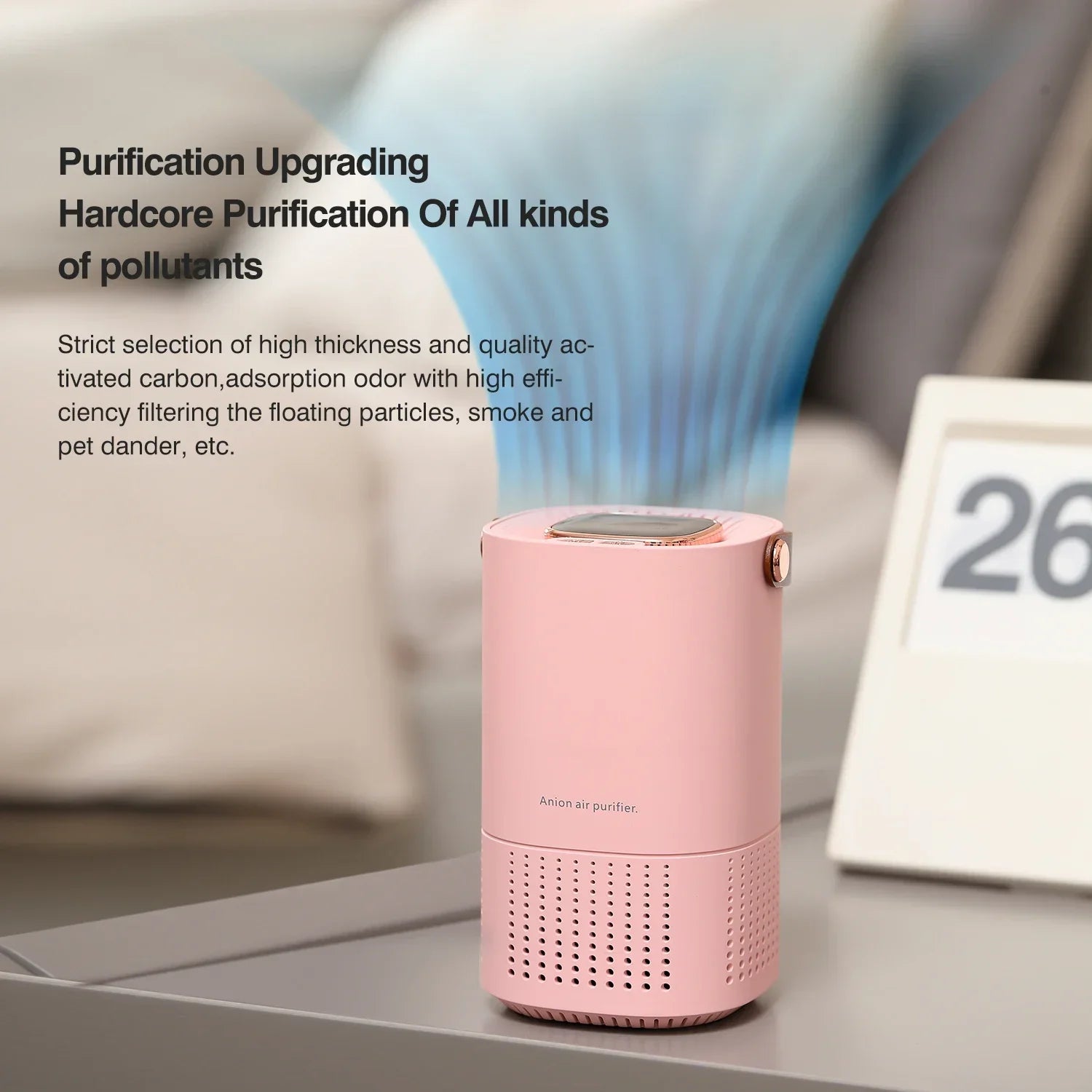 Portable Air Purifier with Negative Ion Generator & HEPA Filter