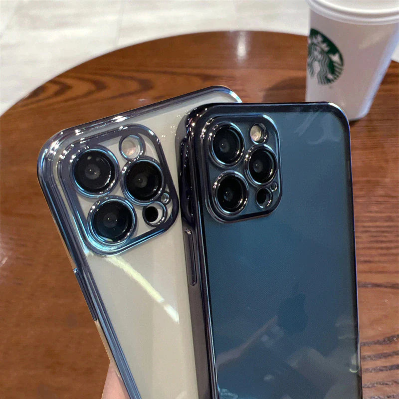 Elevate Your Style with Our Luxury Plating Clear Phone Case for iPhone 12-14 Pro Max Mini! 💎📱 #PhoneCase #LuxuryStyle #iPhoneAccessories