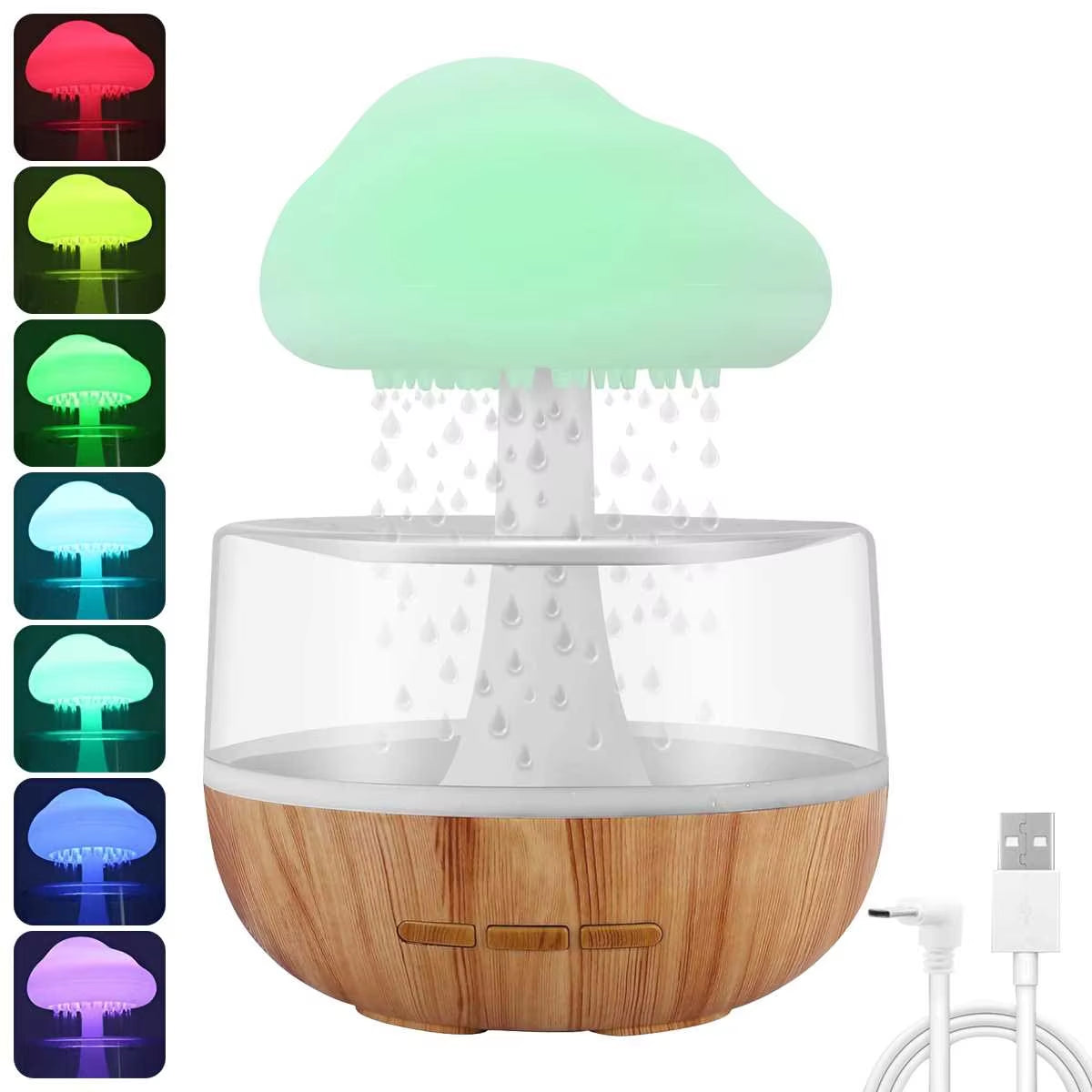 ZenCloud Aroma Humidifier with Colorful Ambient Lighting and Fast Charging