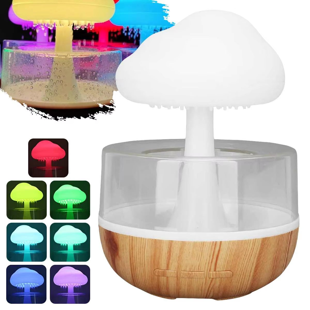 ZenCloud Aroma Humidifier with Colorful Ambient Lighting and Fast Charging