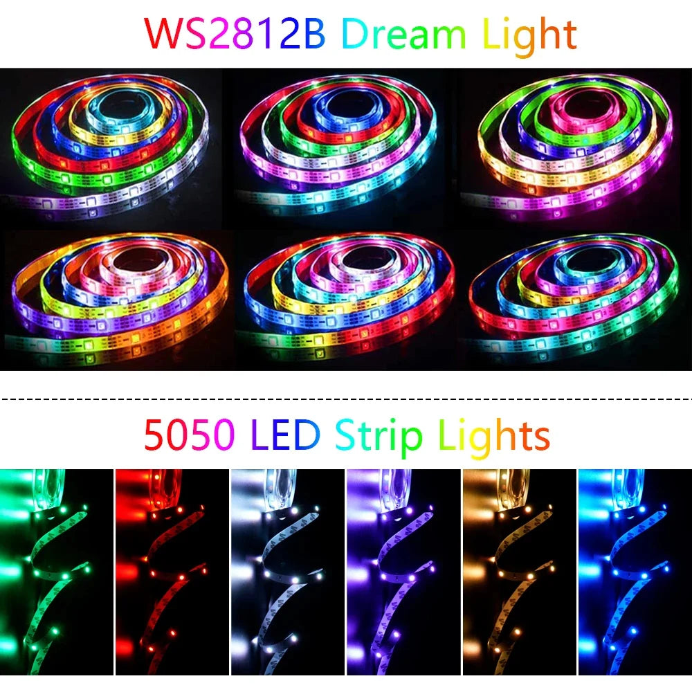 Transform Your Space with 10M/20M RGB LED Strip Lights! 🌈✨ Perfect for TV Backlighting & Room Decor! #HomeDecor #LEDLights #MoodLighting