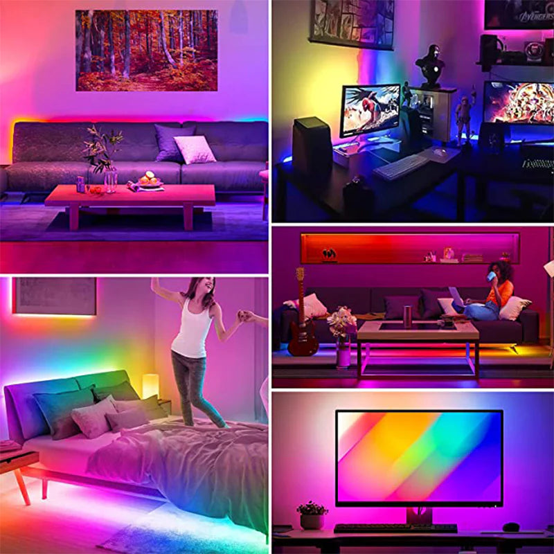 Transform Your Space with 10M/20M RGB LED Strip Lights! 🌈✨ Perfect for TV Backlighting & Room Decor! #HomeDecor #LEDLights #MoodLighting