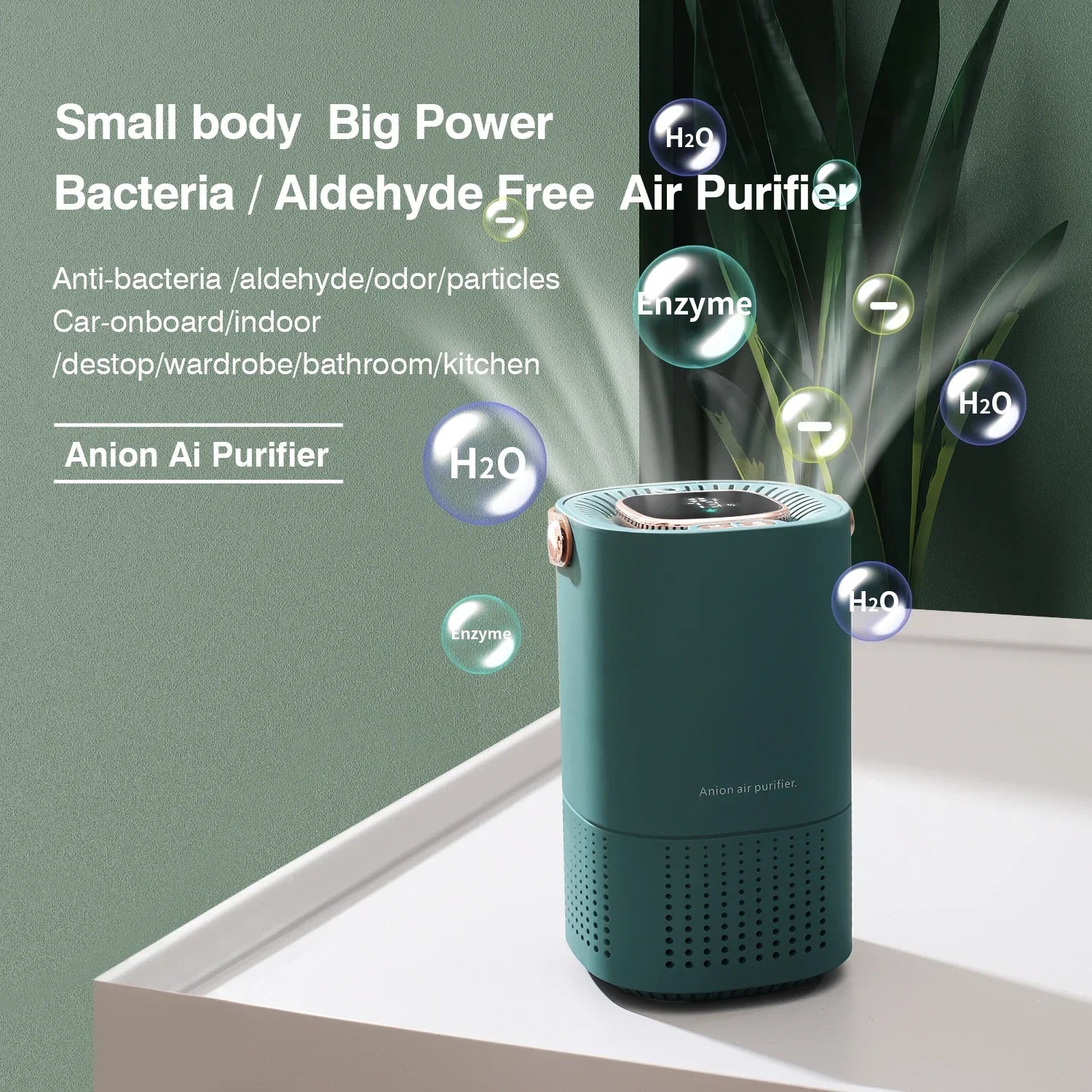 Portable Air Purifier with Negative Ion Generator & HEPA Filter
