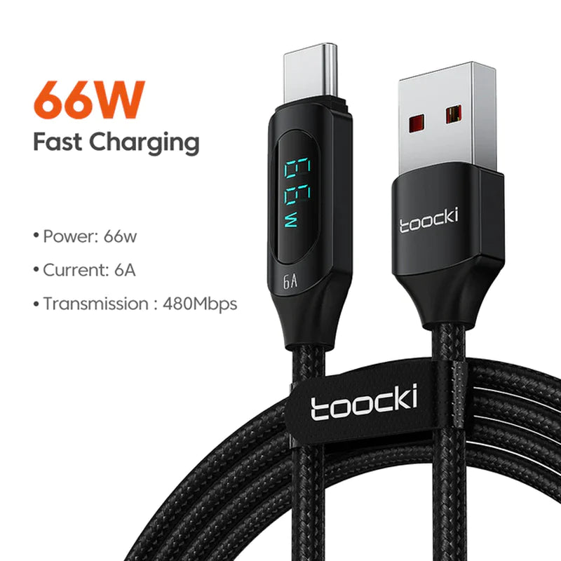 Charge Fast and Display Clear! š Toocki 100W Type C to Type C Cable for Xiaomi POCO F3, Realme, Macbook, iPad! šāØ