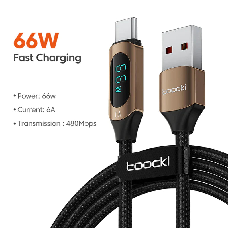 Charge Fast and Display Clear! š Toocki 100W Type C to Type C Cable for Xiaomi POCO F3, Realme, Macbook, iPad! šāØ