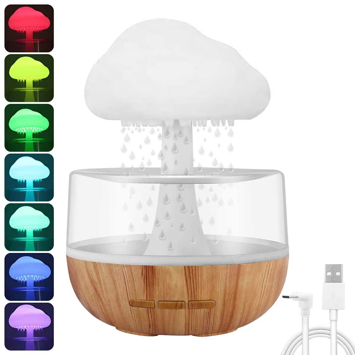 ZenCloud Aroma Humidifier with Colorful Ambient Lighting and Fast Charging