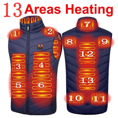 17/13/9 Heated Vest Zones Electric Heated Jacket Men Women Usb Electric Heating Vest Bodywarmer Heated Coat USB Heating Jacket