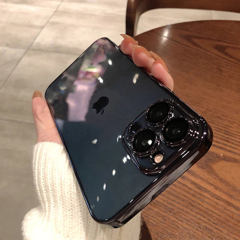 Elevate Your Style with Our Luxury Plating Clear Phone Case for iPhone 12-14 Pro Max Mini! 💎📱 #PhoneCase #LuxuryStyle #iPhoneAccessories