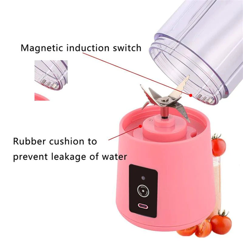 Blend on the go! 🌟 Meet our Mini Portable Blender - the ultimate USB rechargeable juice mixer with 6 powerful blades! Perfect for smoothies, shakes, and more! 🍹✨