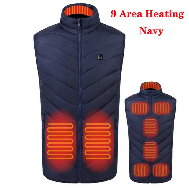 17/13/9 Heated Vest Zones Electric Heated Jacket Men Women Usb Electric Heating Vest Bodywarmer Heated Coat USB Heating Jacket