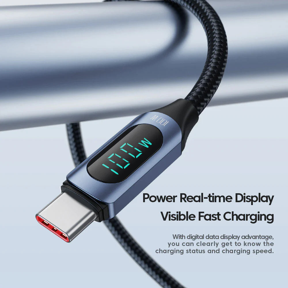 Charge Fast and Display Clear! 🚀 Toocki 100W Type C to Type C Cable for Xiaomi POCO F3, Realme, Macbook, iPad! 🔌✨