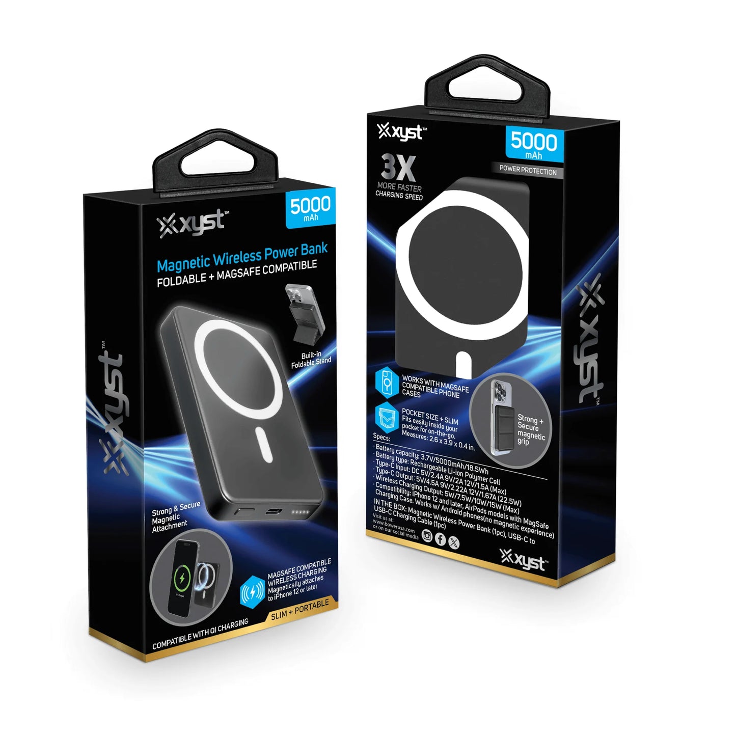 Stay charged on the go with the Xyst 5000mAh MagSafe Magnetic Wireless Power Bank! 🔋✨ #PowerUp #TechEssentials